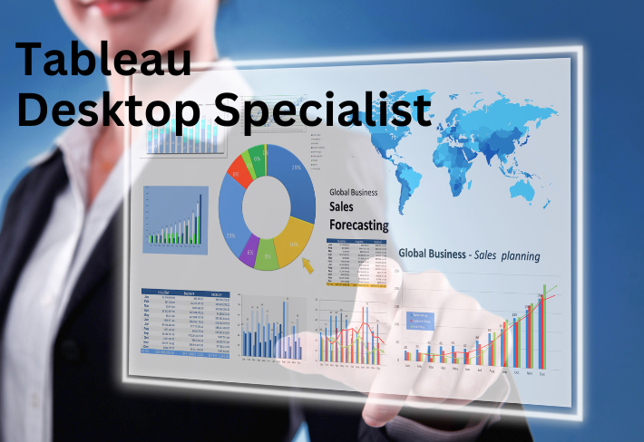 Data visualization dashboard and analytics charts representing Tableau certification training program